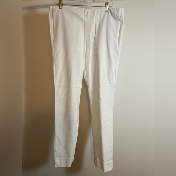 NWT!!! St John White Ankle Straight Leg High Waist Pants K810Q81 - Picture 12 of 12